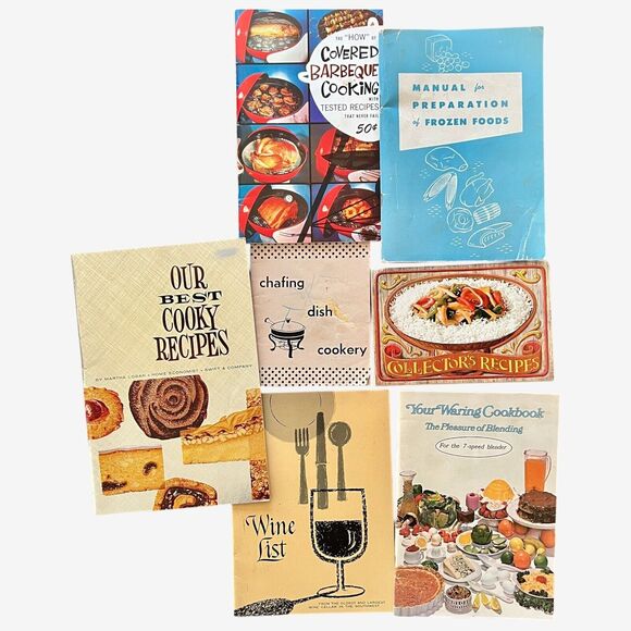 Vintage Retro MCM Cookbooks Pamphlets 60s-70s - Picture 1 of 5